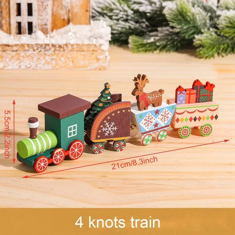 Wooden Train Christmas Ornament 