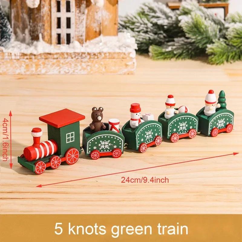 Wooden Train Christmas Ornament 