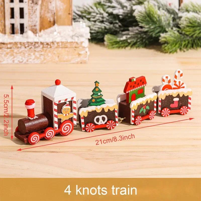 Wooden Train Christmas Ornament 