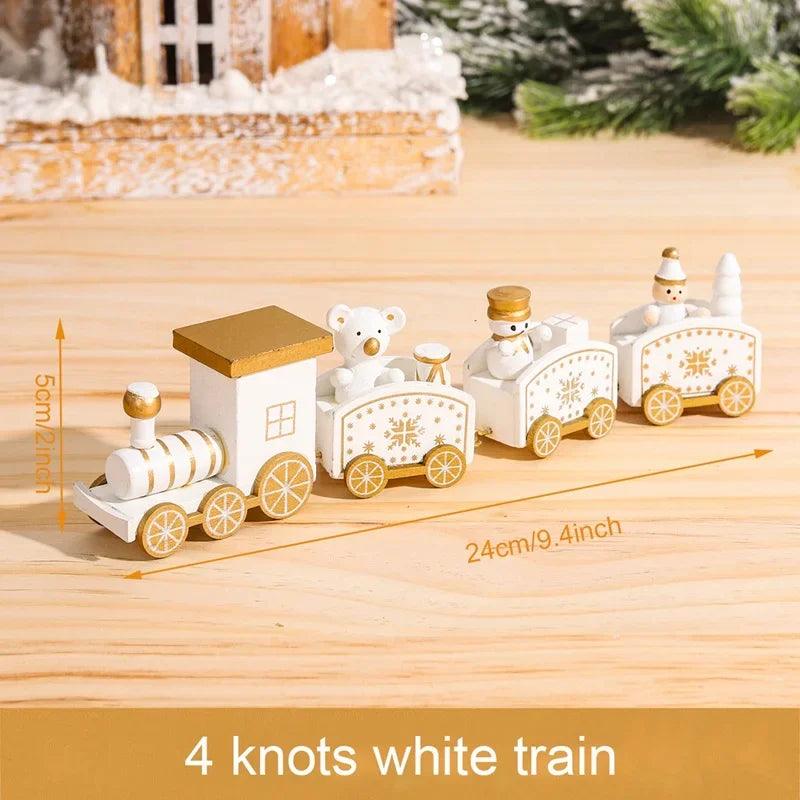 Wooden Train Christmas Ornament 