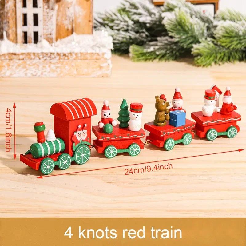 Wooden Train Christmas Ornament 