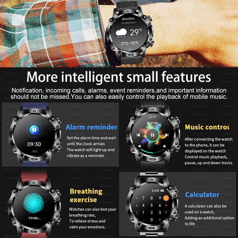 AI Medical Diagnosis Smart Watch Bluetooth Call Blood Sugar Blood - ESTEEMSO.COM