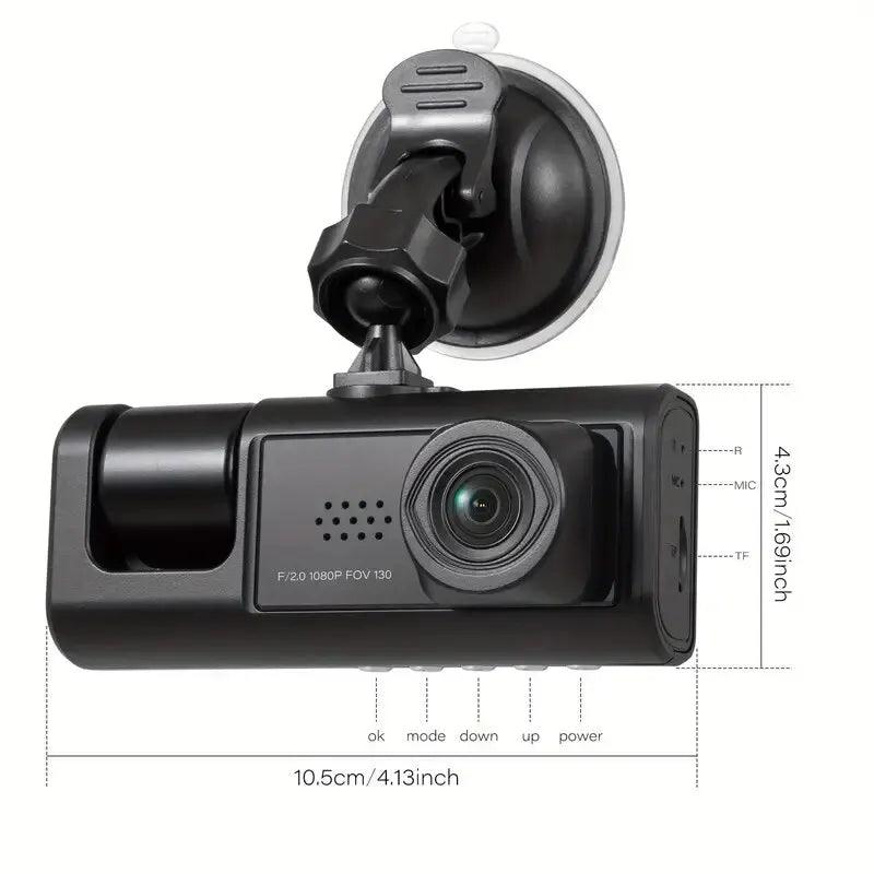 Auto - DVR HD 1080P 3 - Kanal 3 - Objektiv - Dashcam - ESTEEMSO.COM