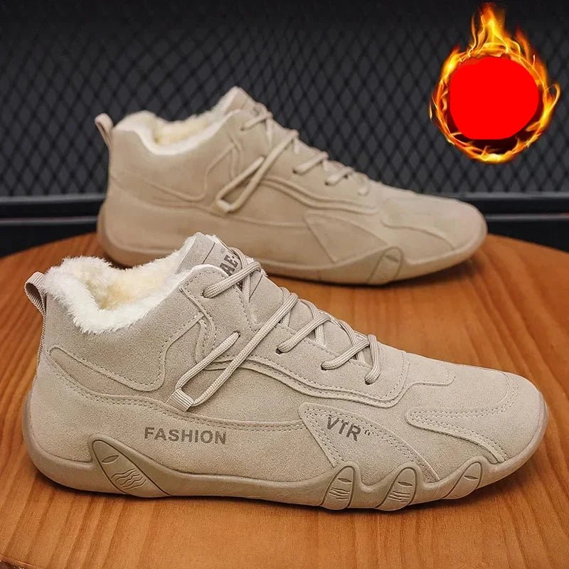 Classic Retro Men Shoes Winter Plush Warm Comfortable Cotton Shoes Trend Outdoor - ESTEEMSO.COM