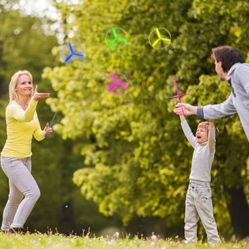 Colorful Bamboo Dragonfly Flying Toys – Hand - Push Mechanism - ESTEEMSO.COM