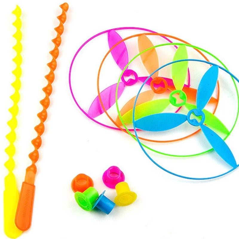 Colorful Bamboo Dragonfly Flying Toys – Hand - Push Mechanism - ESTEEMSO.COM