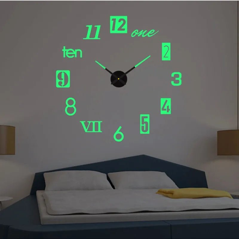 Creative Luminous Silent Wall Clock: Elegant Home Decor - ESTEEMSO.COM