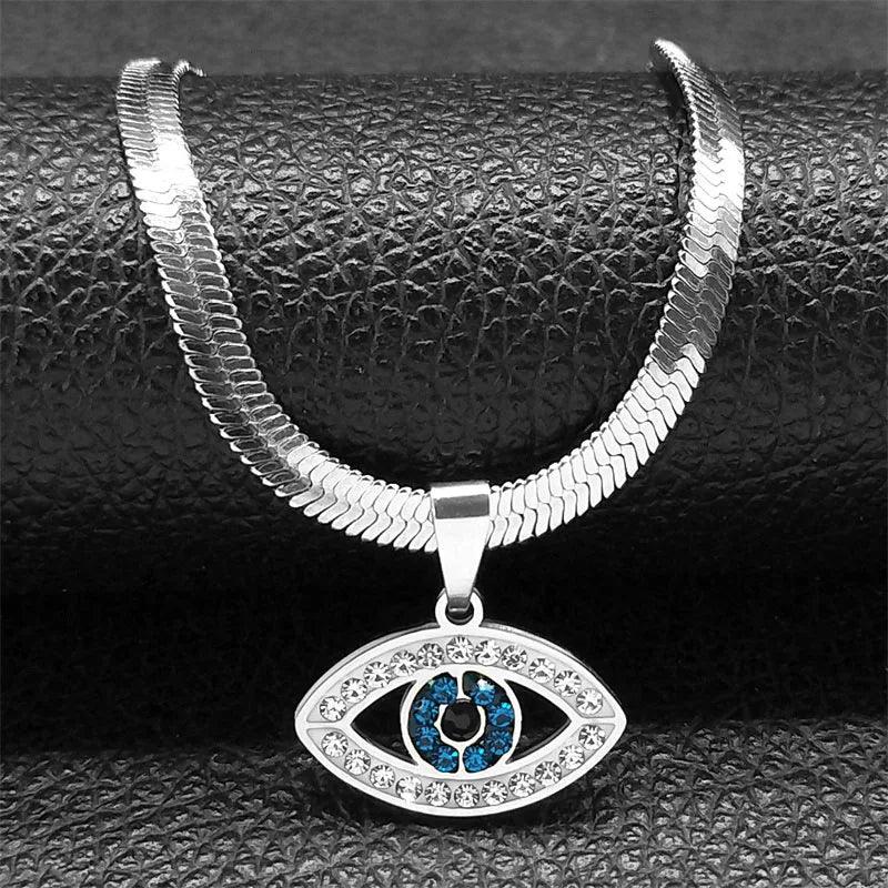 Dämon Auge Choker Halskette für Frauen - Edelstahl Vergoldet - ESTEEMSO.COM