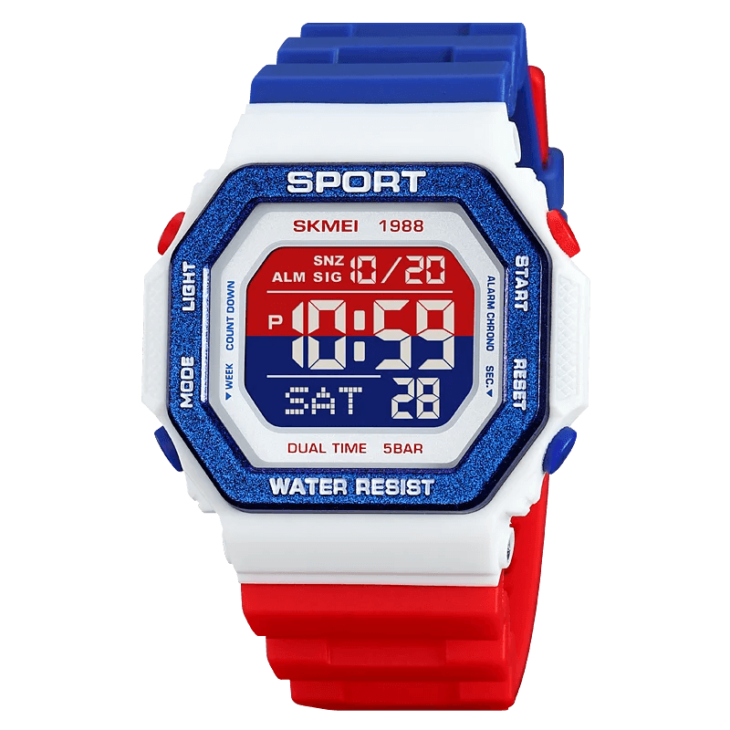 Digitale Sportuhren Herren Militär Armbanduhr 5Bar Wasserdicht Wecker Countdown - ESTEEMSO.COM