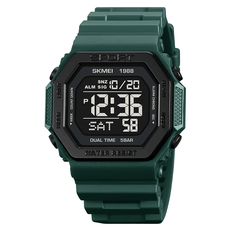 Digitale Sportuhren Herren Militär Armbanduhr 5Bar Wasserdicht Wecker Countdown - ESTEEMSO.COM