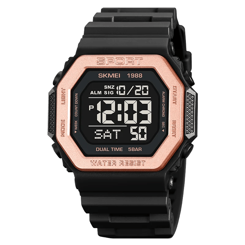 Digitale Sportuhren Herren Militär Armbanduhr 5Bar Wasserdicht Wecker Countdown - ESTEEMSO.COM