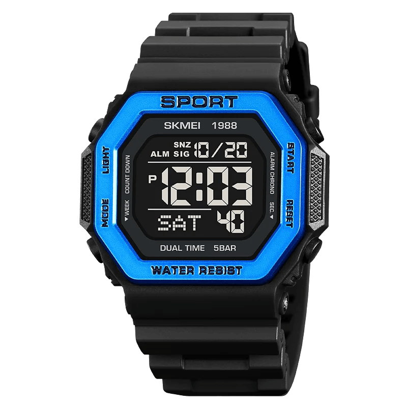 Digitale Sportuhren Herren Militär Armbanduhr 5Bar Wasserdicht Wecker Countdown - ESTEEMSO.COM