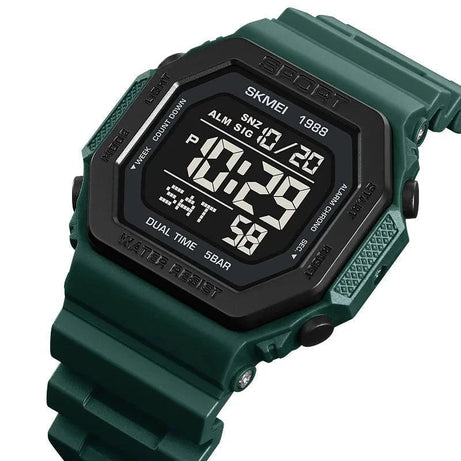 Digitale Sportuhren Herren Militär Armbanduhr 5Bar Wasserdicht Wecker Countdown - ESTEEMSO.COM