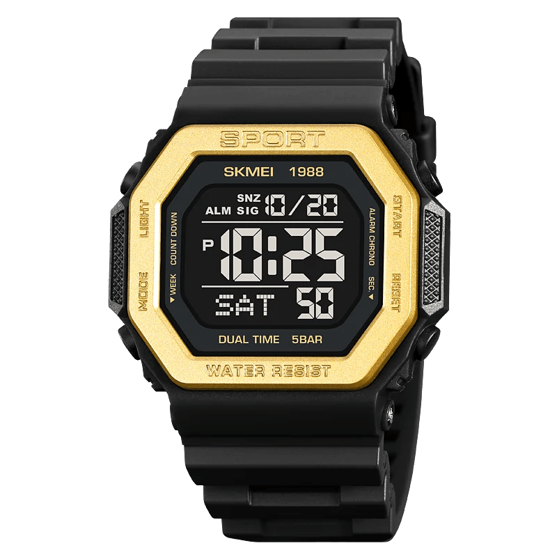 Digitale Sportuhren Herren Militär Armbanduhr 5Bar Wasserdicht Wecker Countdown - ESTEEMSO.COM