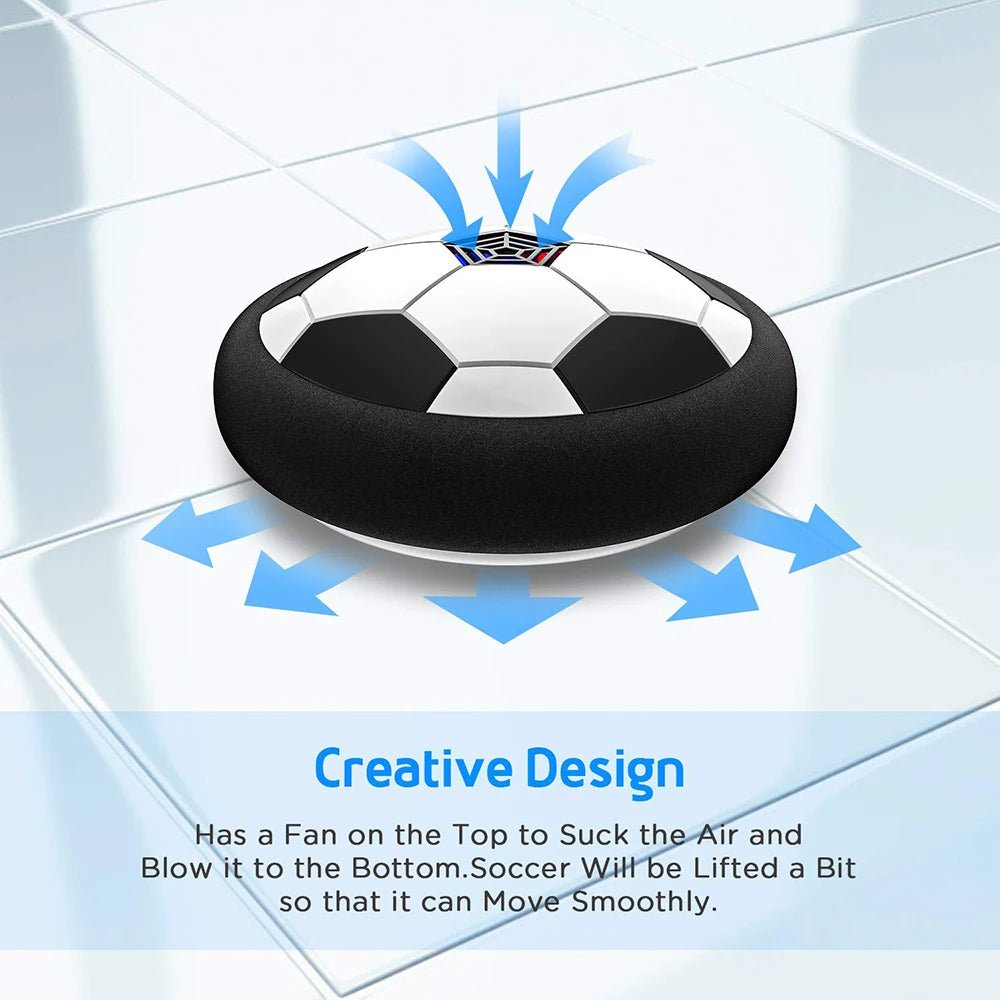 Electric Floating Soccer Ball Toy – LED Light, Music, Hovering Design - ESTEEMSO.COM