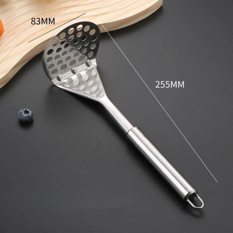 Food Crusher Stainless Steel Potato Masher Fruit Vegetable Pressure Mud Machine Kitchen - ESTEEMSO.COM