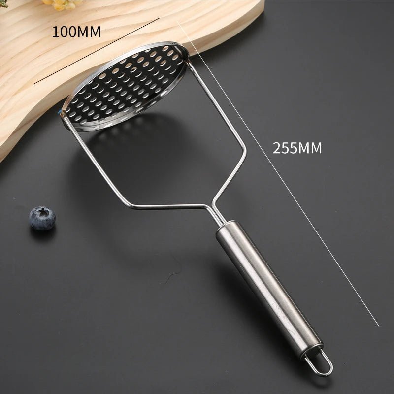 Food Crusher Stainless Steel Potato Masher Fruit Vegetable Pressure Mud Machine Kitchen - ESTEEMSO.COM