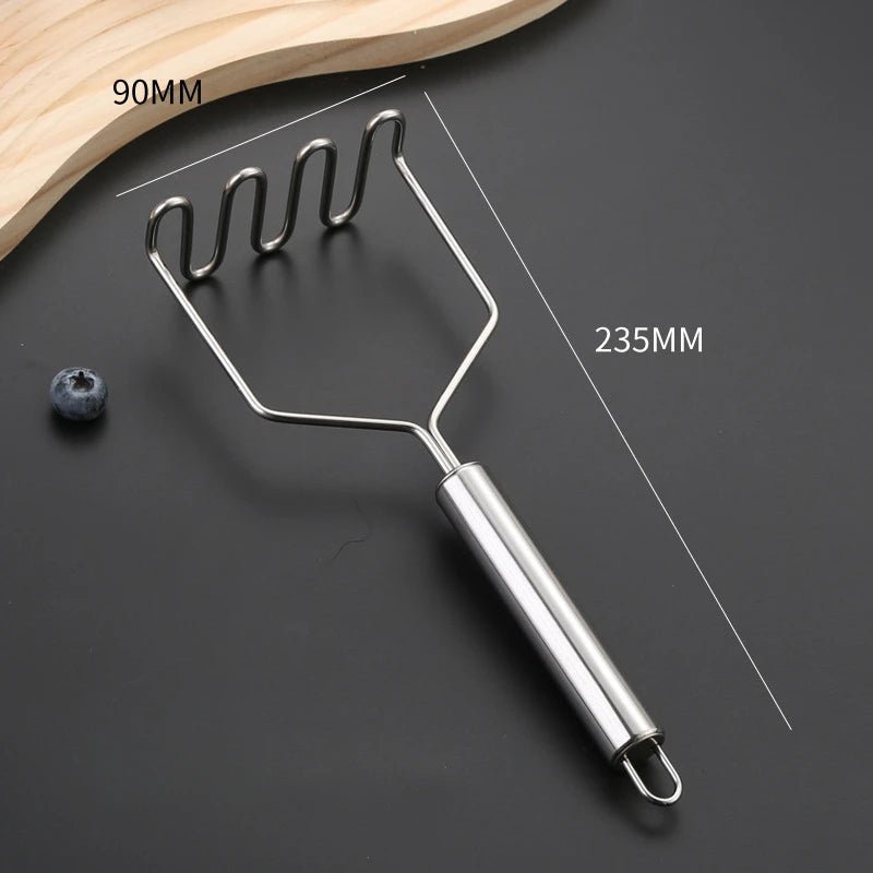 Food Crusher Stainless Steel Potato Masher Fruit Vegetable Pressure Mud Machine Kitchen - ESTEEMSO.COM