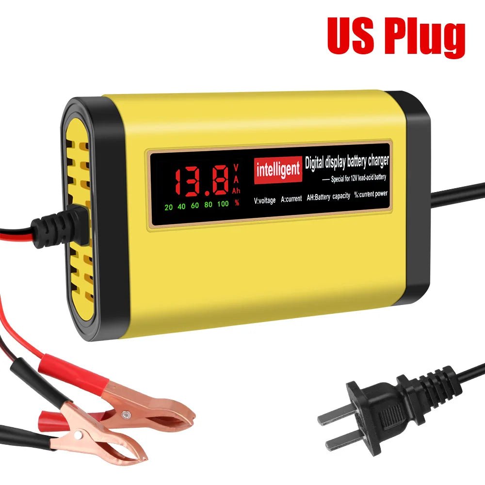 Full Automatic Car Battery Charger 2A Intelligent Fast Power Charging Digital - ESTEEMSO.COM