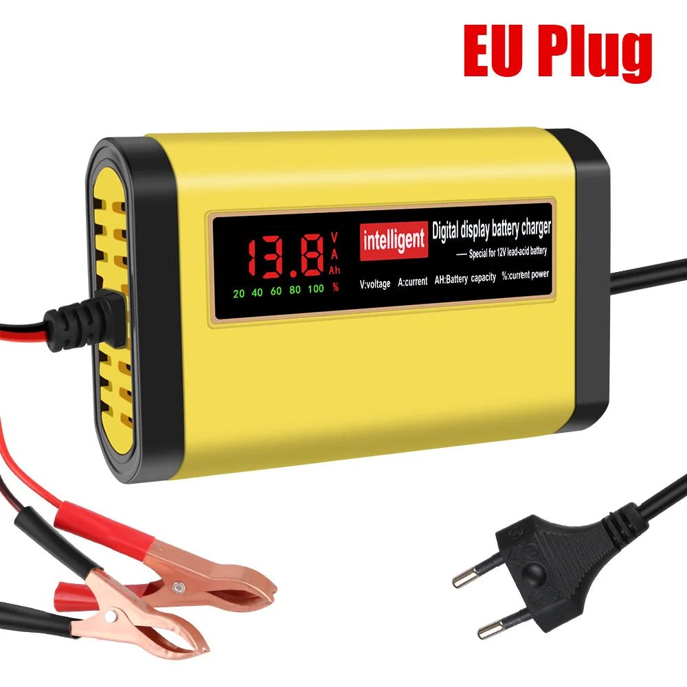 Full Automatic Car Battery Charger 2A Intelligent Fast Power Charging Digital - ESTEEMSO.COM