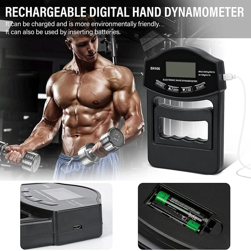 High - Precision Grip Strength Tester with USB Charging LCD Screen - ESTEEMSO.COM