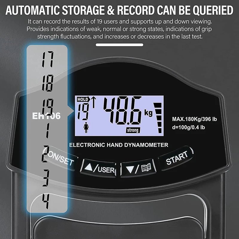 High - Precision Grip Strength Tester with USB Charging LCD Screen - ESTEEMSO.COM