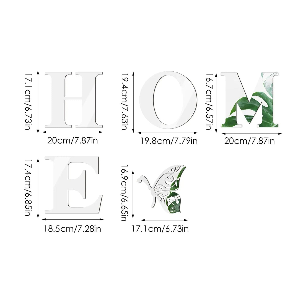 HOME 3D Mirror Wall Sticker – Stylish Entrance Decoration, PS Material - ESTEEMSO.COM