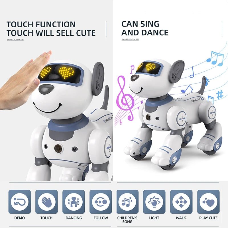 Intelligent Remote Control Robot Dog Electronic Stunt Voice Command - ESTEEMSO.COM