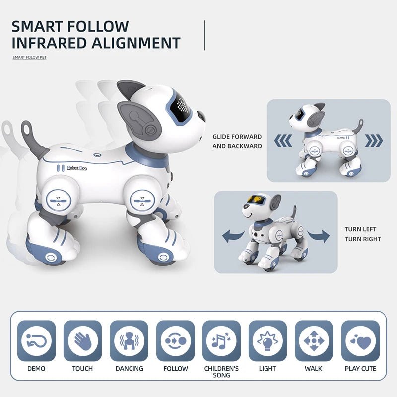 Intelligent Remote Control Robot Dog Electronic Stunt Voice Command - ESTEEMSO.COM