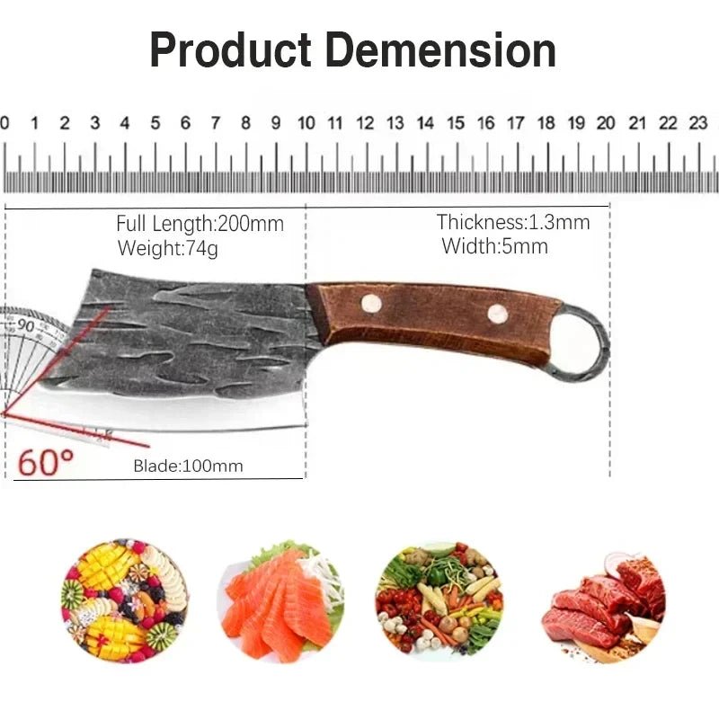 Kitchen Chef Knives Handmade Forged Boning Knife Meat Cleaver Stainless Steel - ESTEEMSO.COM