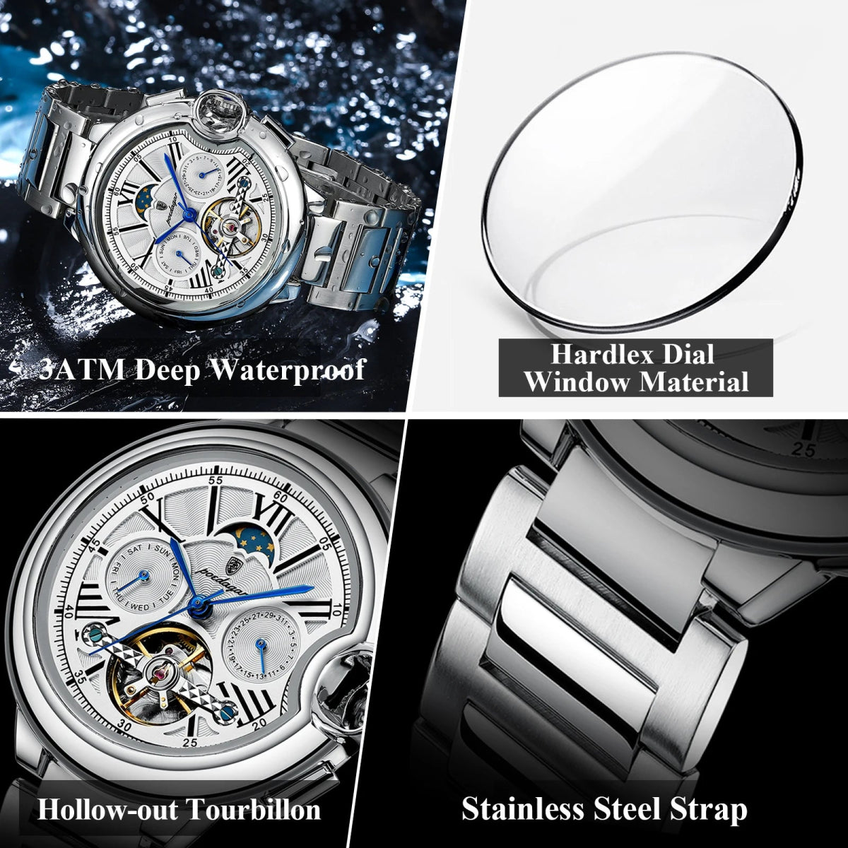 Luxury Man Watch Tourbillon Automatic Mechanical Men Watch - ESTEEMSO.COM