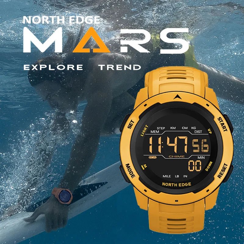 Mars Men Digital Watch Men's Military Sport Watches Waterproof 50M - ESTEEMSO.COM