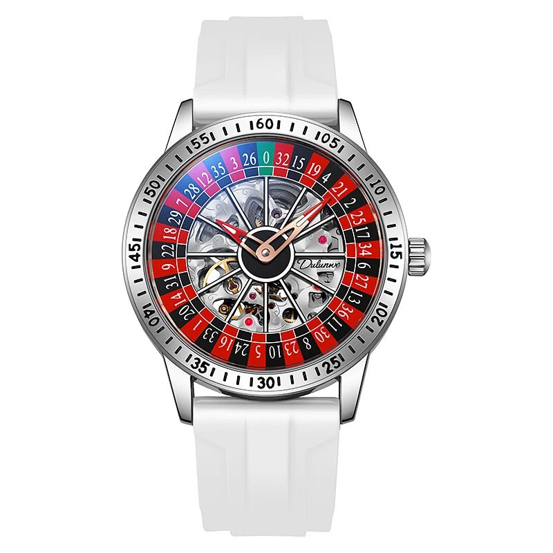 Mechanical Watch Men's Red Silicone Band Watch - ESTEEMSO.COM