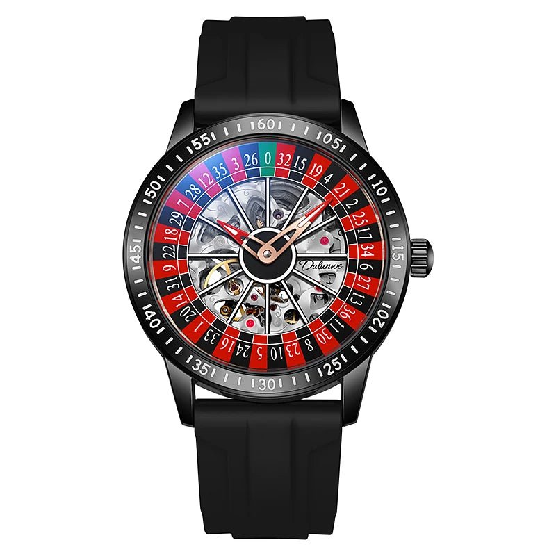 Mechanical Watch Men's Red Silicone Band Watch - ESTEEMSO.COM