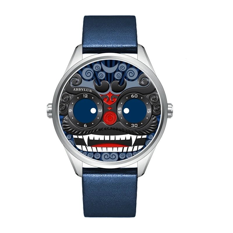 Men Quartz Watch - Blue Joker Lion Creative Personality Design - ESTEEMSO.COM