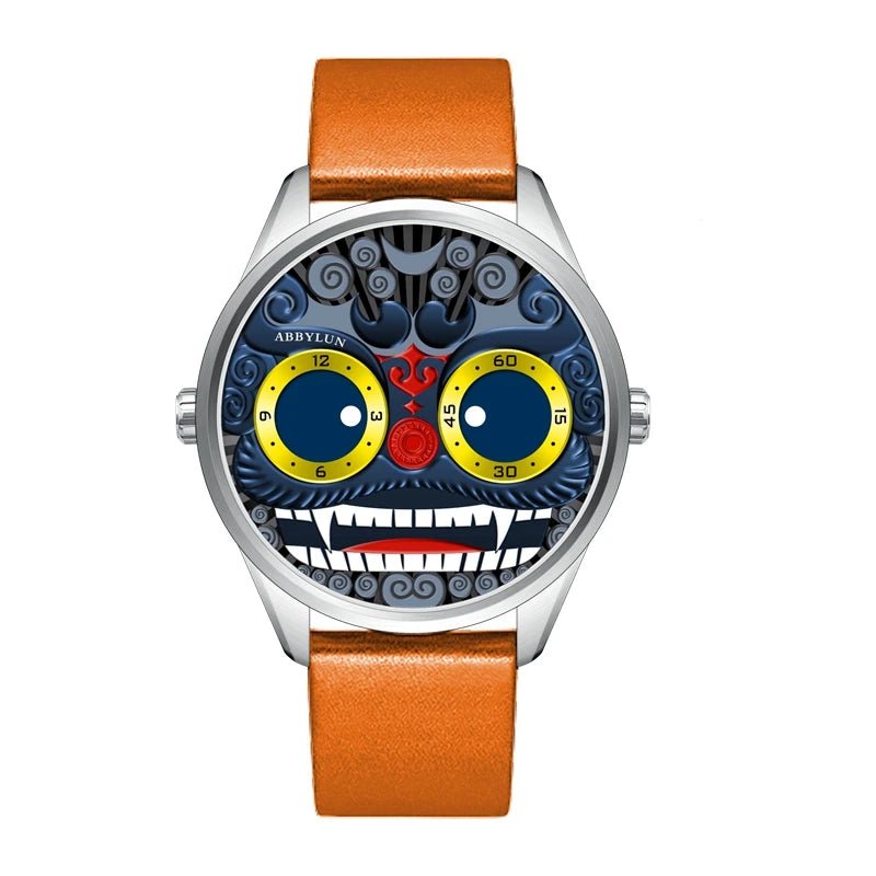 Men Quartz Watch - Blue Joker Lion Creative Personality Design - ESTEEMSO.COM