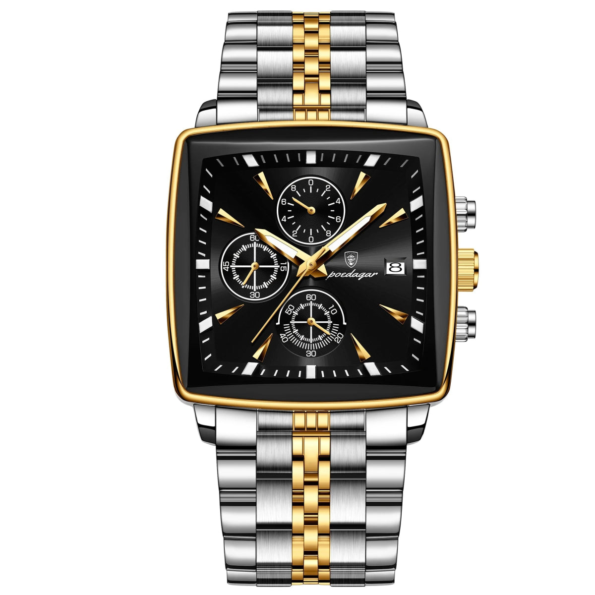 Men Watch Luminous Waterproof Chronograph Date Man Wristwatch Square - ESTEEMSO.COM