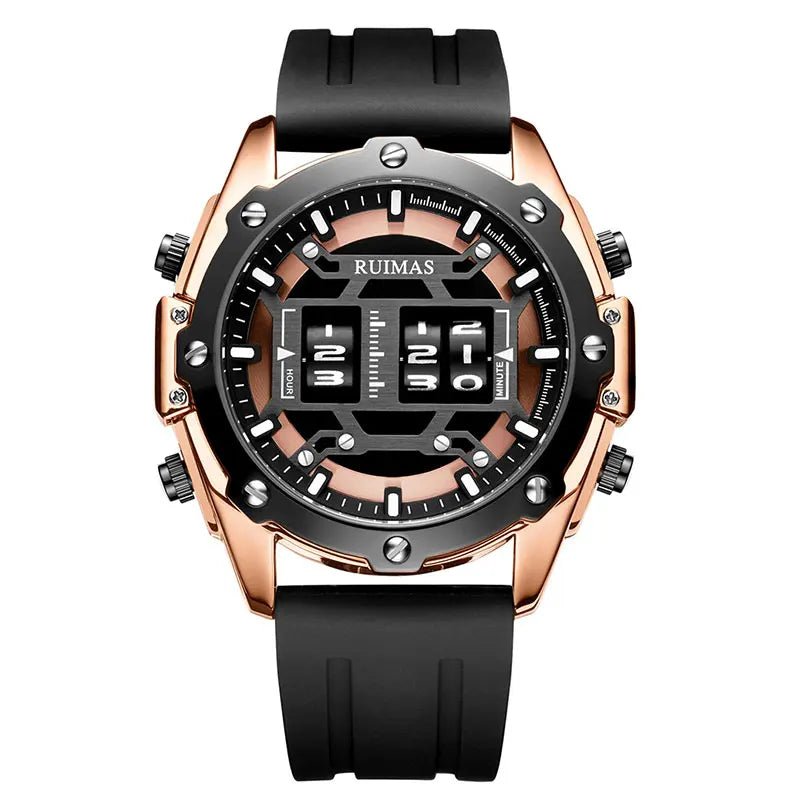 Men's Digital Quartz Watch – Waterproof Silicone Band, Military Design - ESTEEMSO.COM