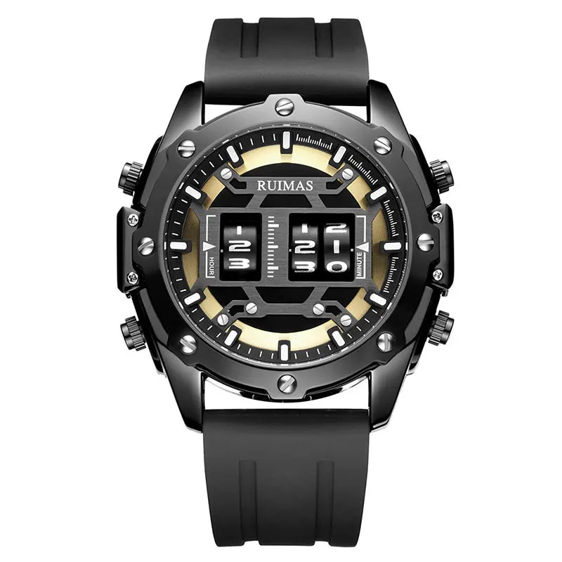 Men's Digital Quartz Watch – Waterproof Silicone Band, Military Design - ESTEEMSO.COM