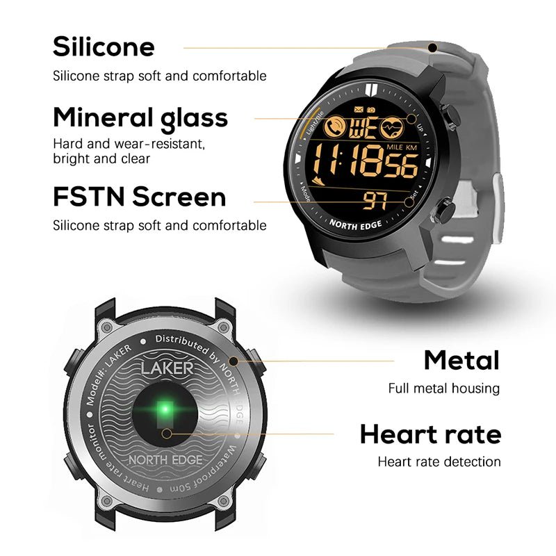 Men's Digital Watch Military Waterproof 50M Running Sports - ESTEEMSO.COM