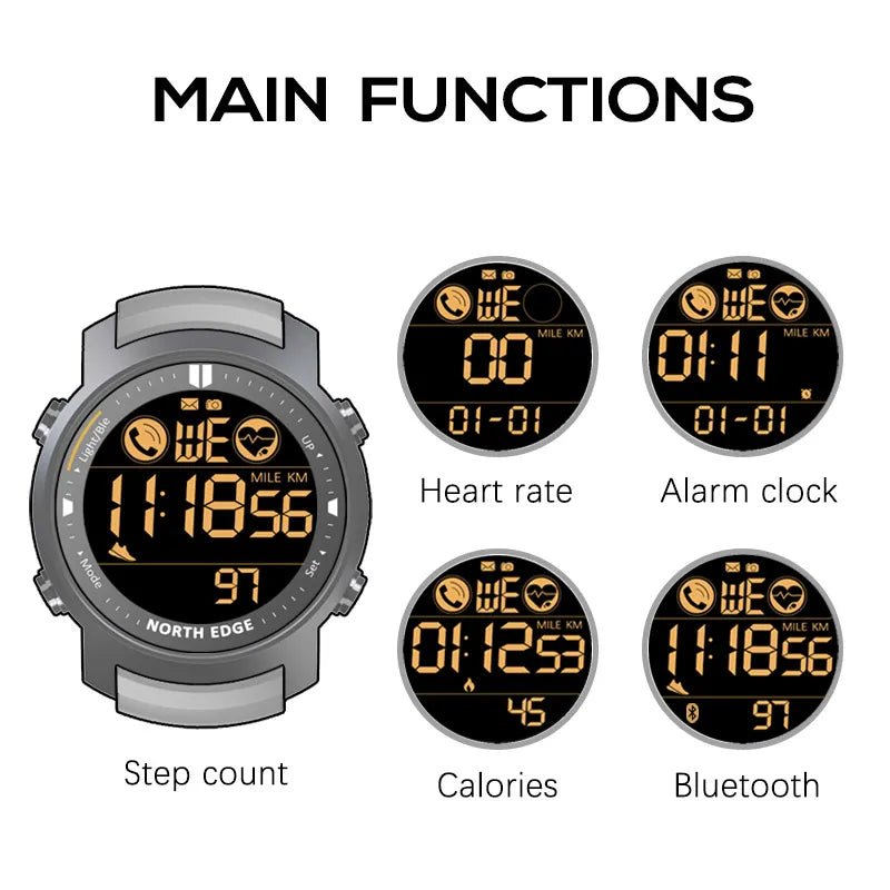 Men's Digital Watch Military Waterproof 50M Running Sports - ESTEEMSO.COM