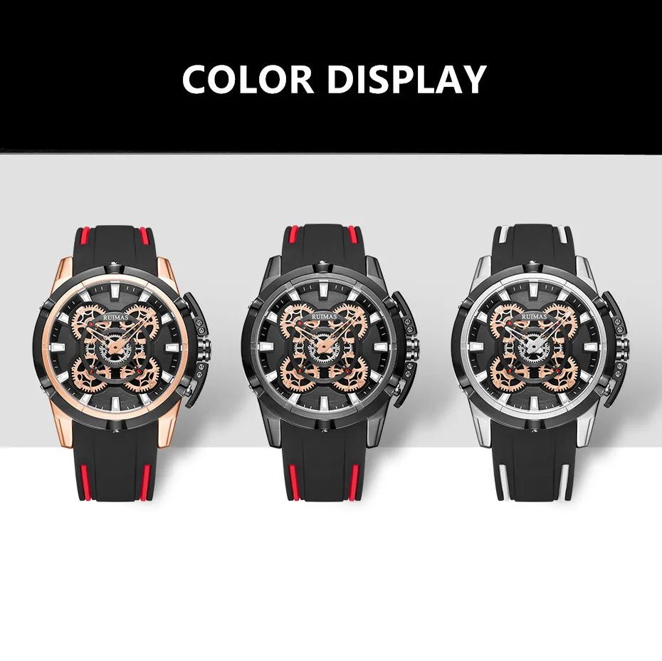 Men's Luxury Silicone Sports Watch – Large Dial, Quartz Movement - ESTEEMSO.COM