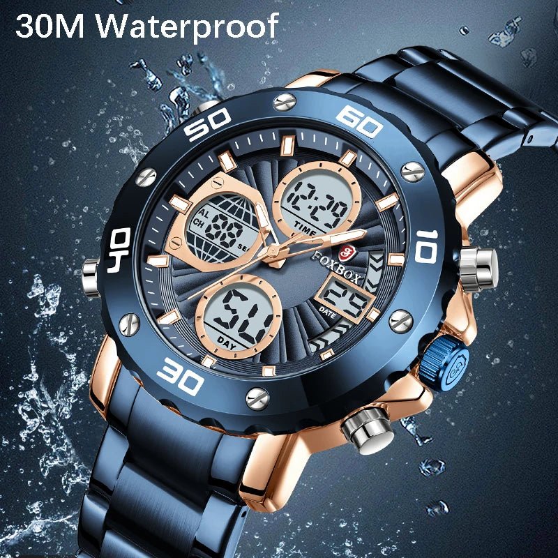 Men's Luxury Sport Watch – Dual Display Analog & Digital - ESTEEMSO.COM