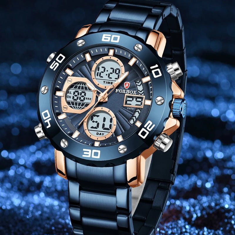 Men's Luxury Sport Watch – Dual Display Analog & Digital - ESTEEMSO.COM