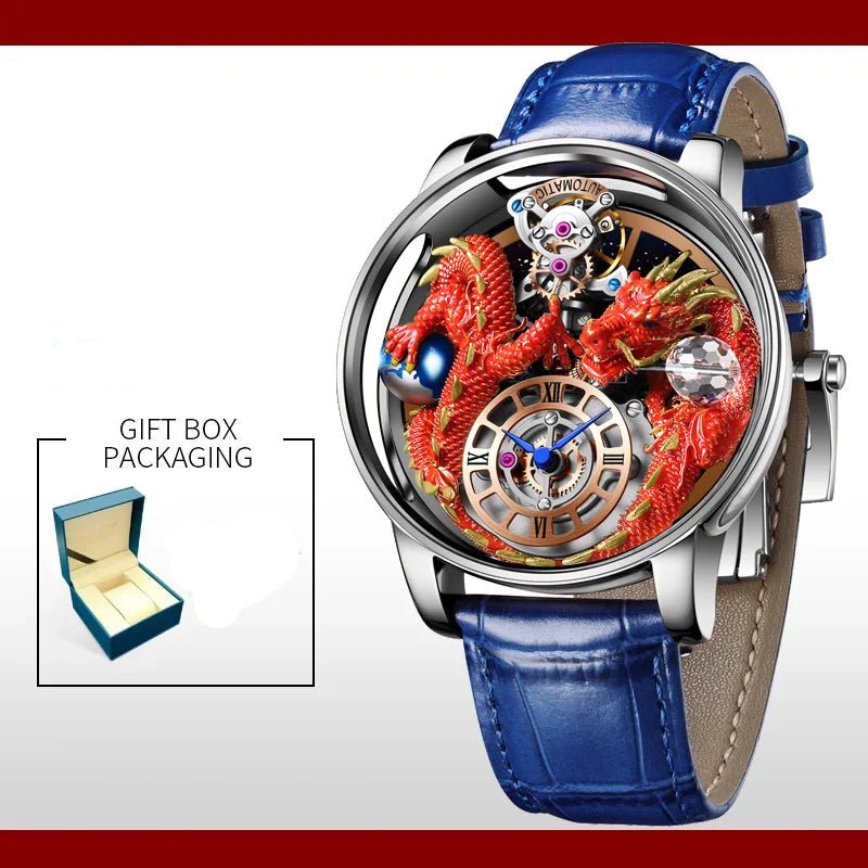 Quartz Watch Men - House of Dragons Astronomia Art 3D Gold Dragon - ESTEEMSO.COM