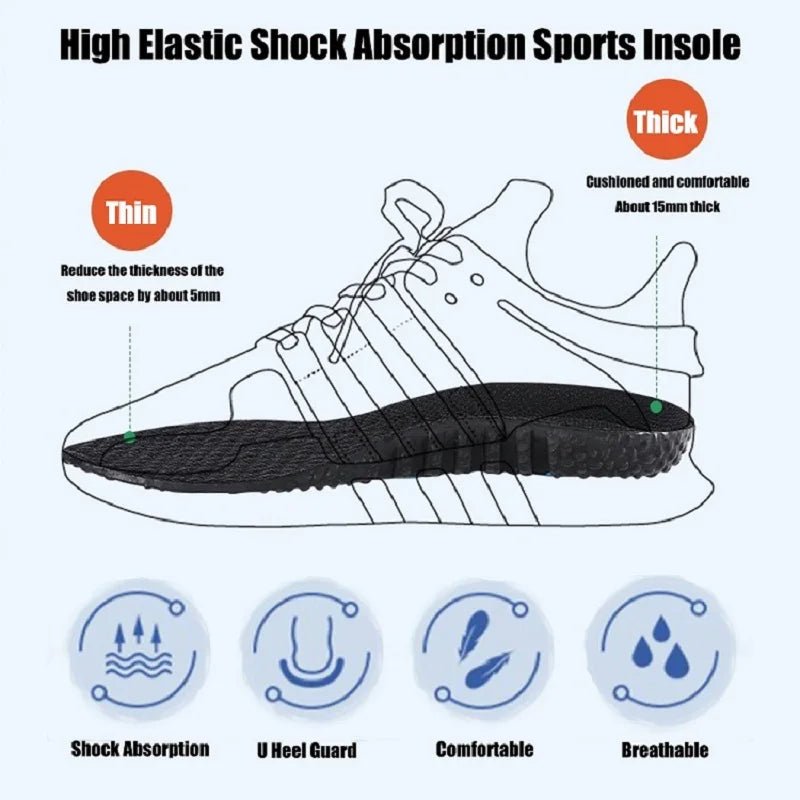 Sport Insoles for Shoes Sole Shock Absorption Deodorant Breathable - ESTEEMSO.COM