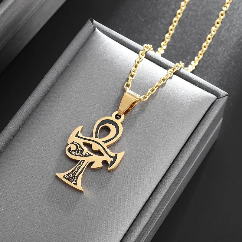 Stainless Steel Knight Cross Pendant Necklace - ESTEEMSO.COM