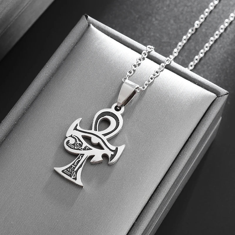 Stainless Steel Knight Cross Pendant Necklace - ESTEEMSO.COM