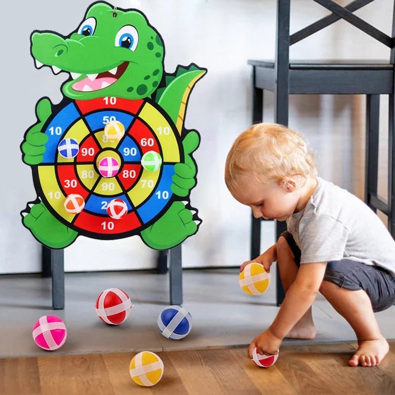 Sticky Ball Dartboard Toy – Montessori - Inspired, Educational Game for Kids - ESTEEMSO.COM