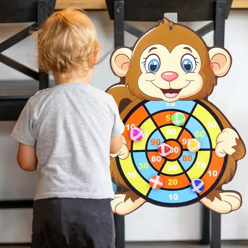 Sticky Ball Dartboard Toy – Montessori - Inspired, Educational Game for Kids - ESTEEMSO.COM